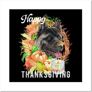 American Akita Dog Owner Thanksgiving Celebration Harvest Theme Posters and Art